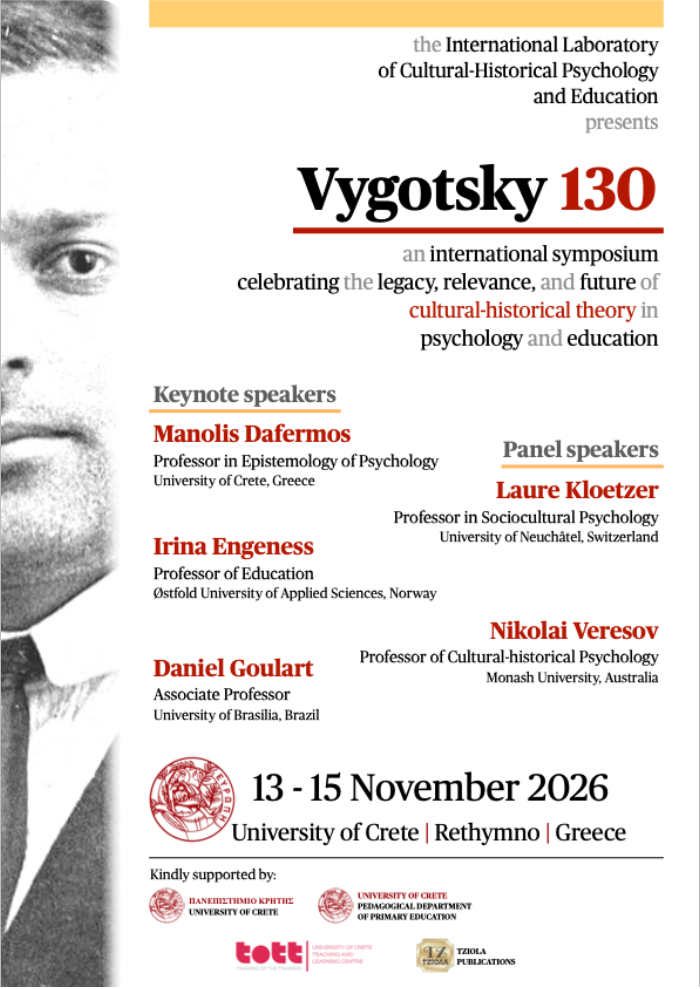 This is a pooster for VYGOTSKY 130 – International Symposium